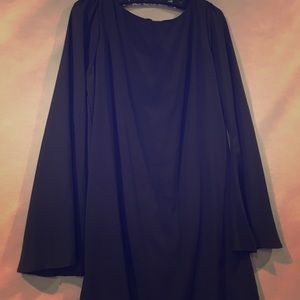 Black bell sleeve cocktail dress NWT